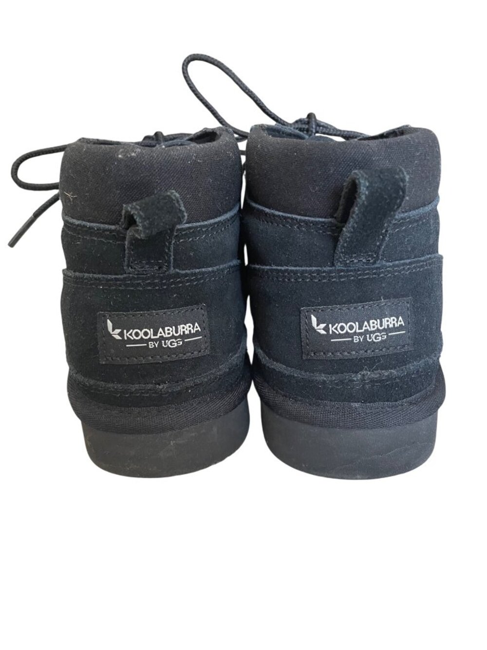Koolaburra UGG Advay Suede Black Lace-Up Chukka Boots Shearling Womens Size 9 - Picture 4 of 10